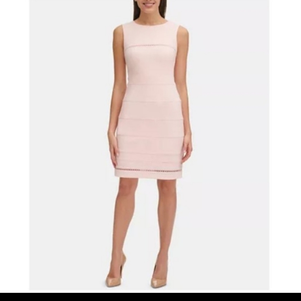 Tommy Hilfiger Circle Trim Dress Ballerina Pink 16